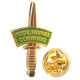 Royal Marines Commando Dagger Green Scroll Lapel Pin Badge (Metal / Enamel)